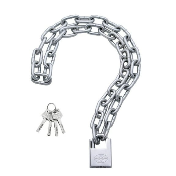 Wanfoou Security Chain Lock,Bike Chain Lock, Premium Case-Hardened Security Chain ,Cannot Be Cut with Bolt Cutters Or Hand Tools, Ideal for Motorcycles, Bike, Generator, Gates ,Outdoor Furniture