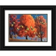 thumbnail image 1 of Wang, John 32x24 Black Ornate Wood Framed with Double Matting Museum Art Print Titled - Autumn Melody II, 1 of 4