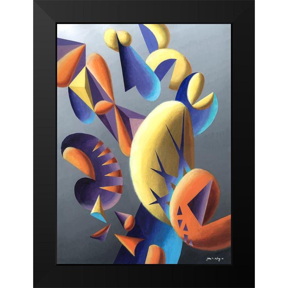 Wang, John Z. 14x18 Black Ornate Wood Framed with Double Matting