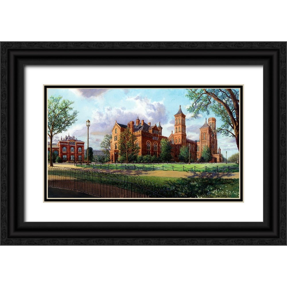 Wang, John Z. 14x10 Black Ornate Wood Framed with Double Matting