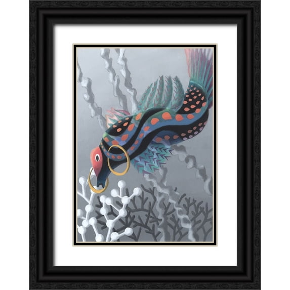 Wang, John Z. 18x24 Black Ornate Wood Framed with Double Matting Museum Art Print Titled - MiniWonder IV