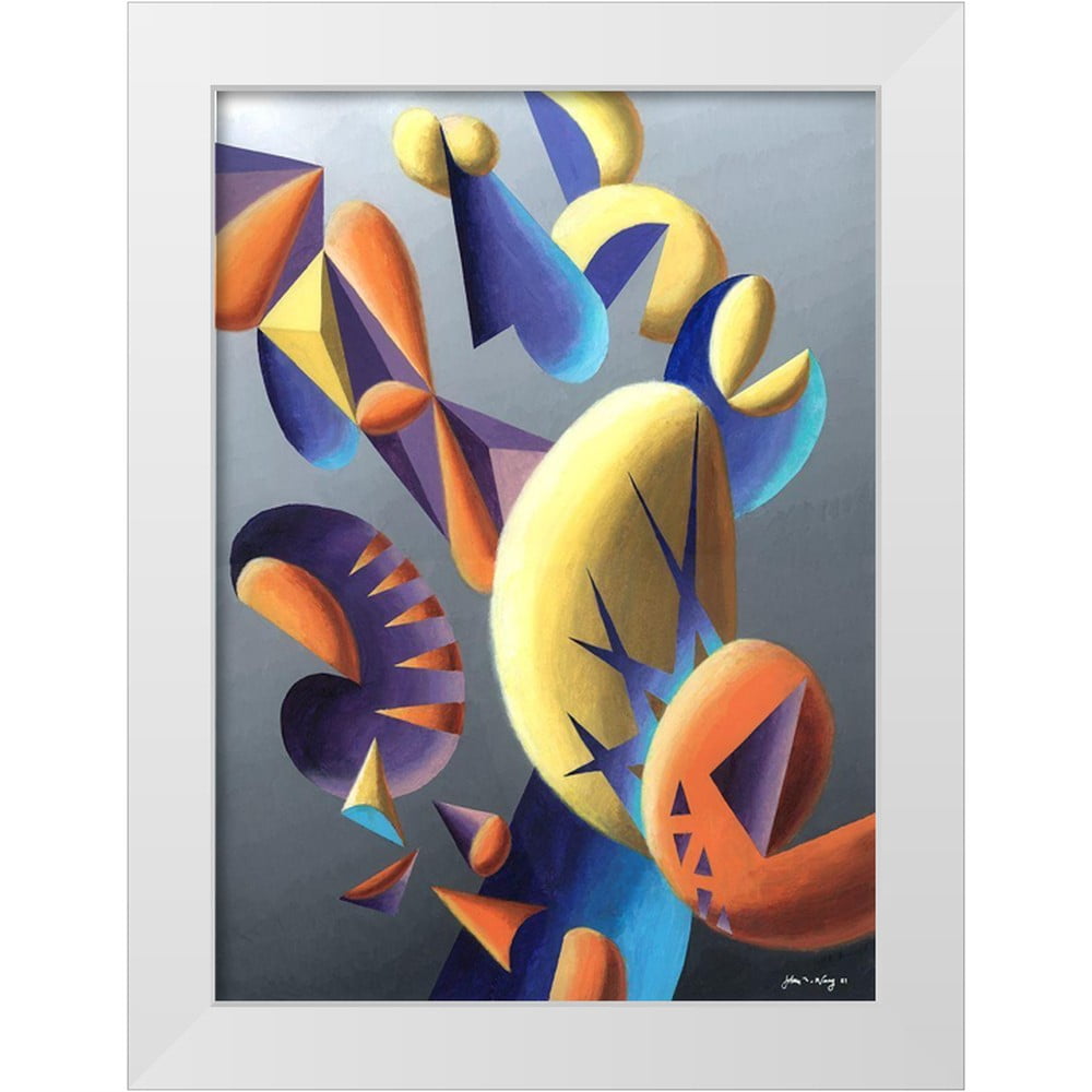 Wang, John Z. 19x24 White Modern Wood Framed Museum Art Print