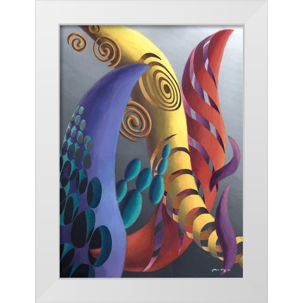 Wang, John Z. 24x32 White Modern Wood Framed Museum Art Print