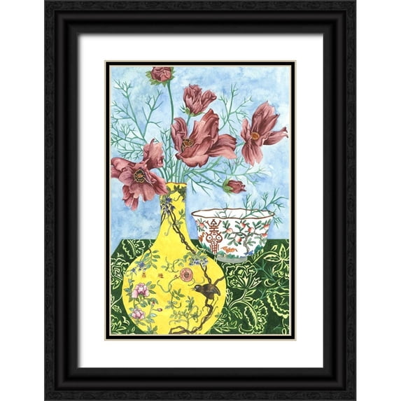 Wang, Melissa 11x14 Black Ornate Wood Framed with Double Matting Museum Art Print Titled - Elegant Arrangement I