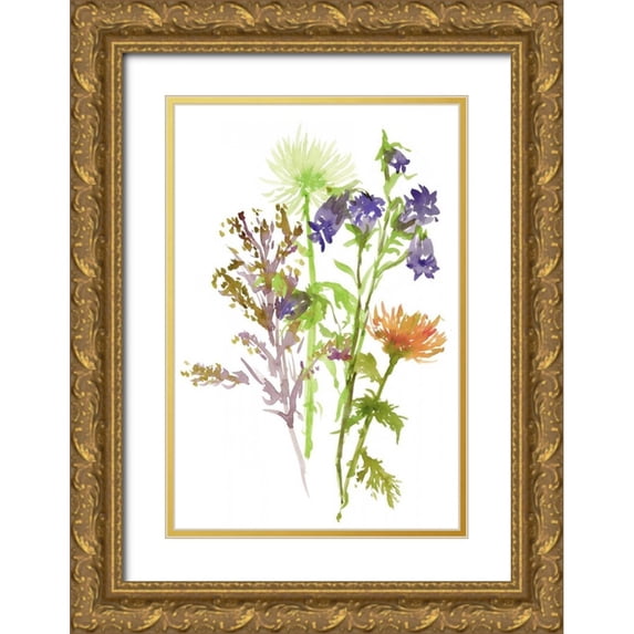 Wang, Melissa 11x14 Gold Ornate Wood Framed with Double Matting Museum Art Print Titled - Summertime Daydream II