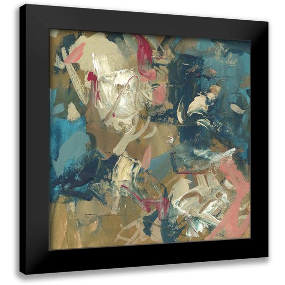 Wang, Melissa 12x12 Black Modern Framed Museum Art Print Titled - Diffusion Abstract II