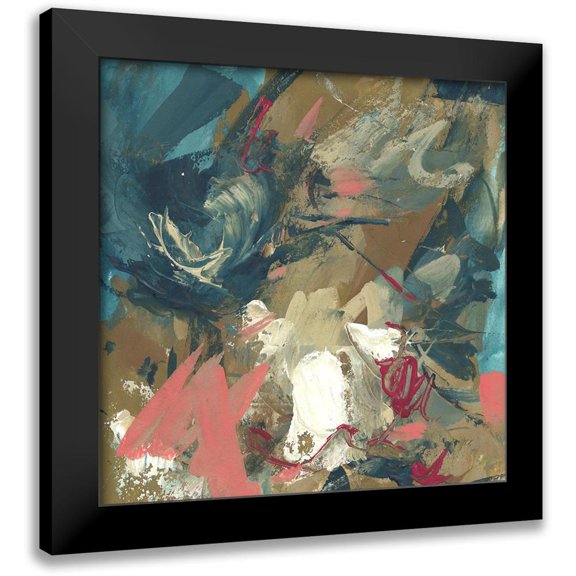 Wang, Melissa 12x12 Black Modern Framed Museum Art Print Titled - Diffusion Abstract I