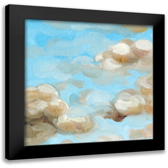 Wang, Melissa 12x12 Black Modern Framed Museum Art Print Titled - Floating Clouds I