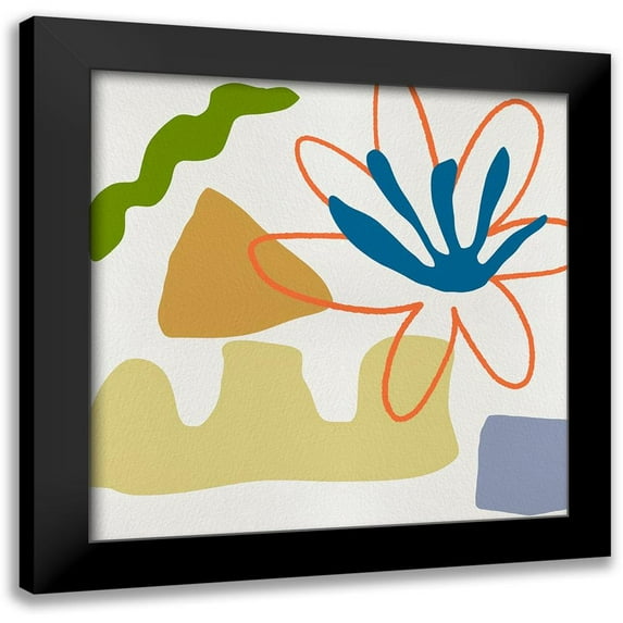 Wang, Melissa 12x12 Black Modern Framed Museum Art Print Titled - Flower Petals III