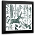thumbnail image 1 of Wang, Melissa 12x12 Black Modern Framed Museum Art Print Titled - Forest Animals I, 1 of 5