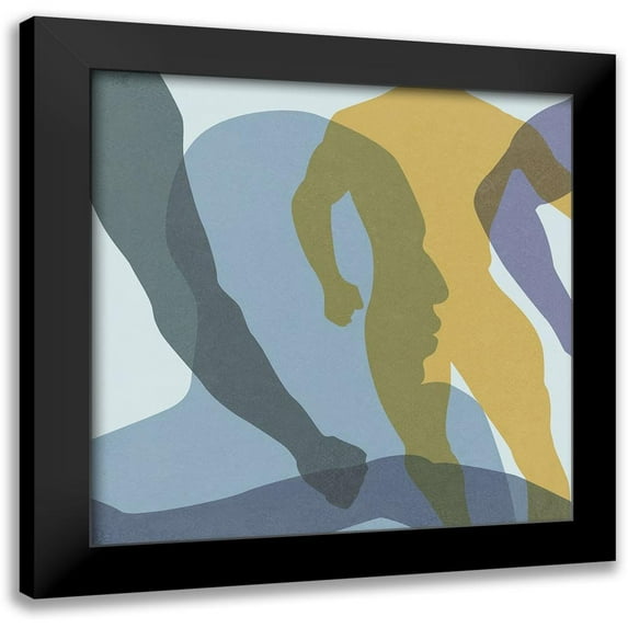 Wang, Melissa 12x12 Black Modern Framed Museum Art Print Titled - Golden Dream V