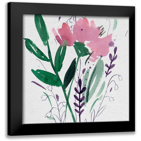Wang, Melissa 12x12 Black Modern Framed Museum Art Print Titled - Leisurely Life VIII