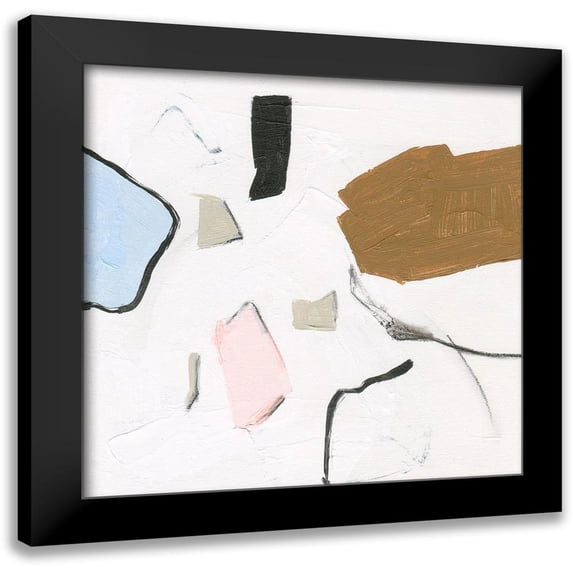 Wang, Melissa 12x12 Black Modern Framed Museum Art Print Titled - Milky Valley IV
