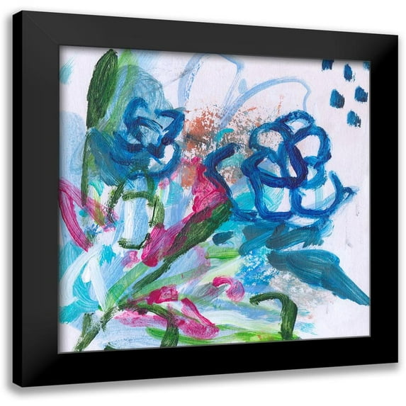 Wang, Melissa 12x12 Black Modern Framed Museum Art Print Titled - Moonlit II