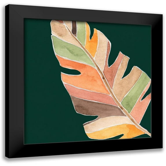 Wang, Melissa 12x12 Black Modern Framed Museum Art Print Titled - Palm Grove II