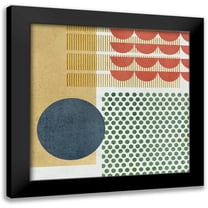 Wang, Melissa 12x12 Black Modern Framed Museum Art Print Titled - Soleil Rouge VI