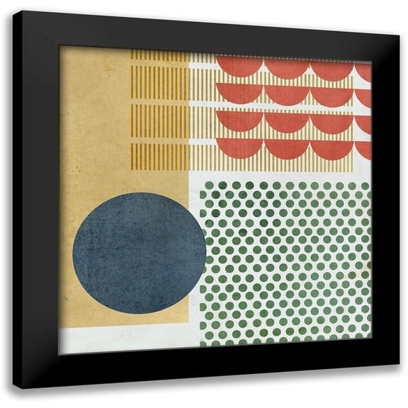 Wang, Melissa 12x12 Black Modern Framed Museum Art Print Titled - Soleil Rouge VI