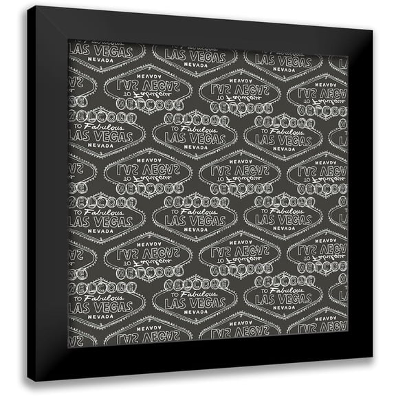 Wang, Melissa 12x12 Black Modern Framed Museum Art Print Titled - Viva Vegas Collection F