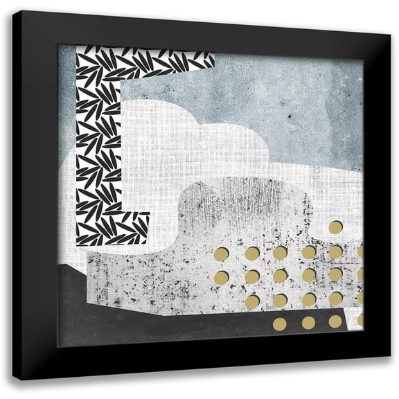 Wang, Melissa 12x12 Black Modern Framed Museum Art Print Titled - Winter Mood I