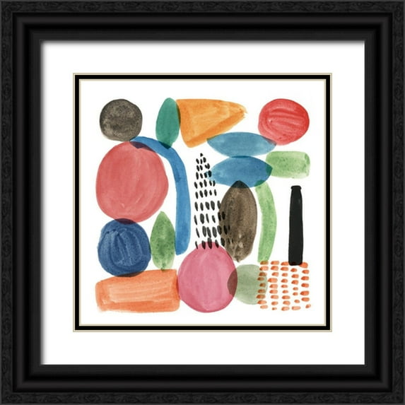 Wang, Melissa 12x12 Black Ornate Wood Framed with Double Matting Museum Art Print Titled - Colour Code III