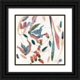 thumbnail image 1 of Wang, Melissa 12x12 Black Ornate Wood Framed with Double Matting Museum Art Print Titled - Contemporary Floral Composition II, 1 of 4
