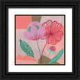 thumbnail image 1 of Wang, Melissa 12x12 Black Ornate Wood Framed with Double Matting Museum Art Print Titled - Dancing Bouquet I, 1 of 4
