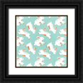 thumbnail image 1 of Wang, Melissa 12x12 Black Ornate Wood Framed with Double Matting Museum Art Print Titled - Easter Bunnies Collection F, 1 of 4