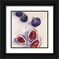 thumbnail image 1 of Wang, Melissa 12x12 Black Ornate Wood Framed with Double Matting Museum Art Print Titled - Figs in Oil II, 1 of 4