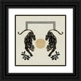 thumbnail image 1 of Wang, Melissa 12x12 Black Ornate Wood Framed with Double Matting Museum Art Print Titled - Furious Cats II, 1 of 4