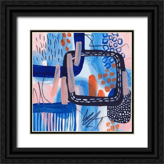 Wang, Melissa 12x12 Black Ornate Wood Framed with Double Matting Museum Art Print Titled - Glowing Space IV