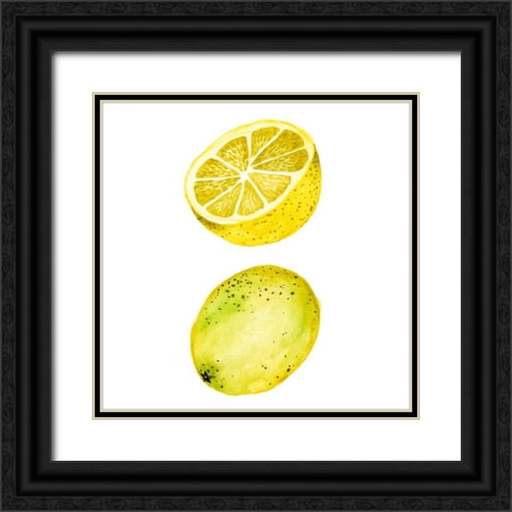 Wang, Melissa 12x12 Black Ornate Wood Framed with Double Matting Museum Art Print Titled - Love Me Fruit IV