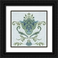 thumbnail image 1 of Wang, Melissa 12x12 Black Ornate Wood Framed with Double Matting Museum Art Print Titled - Serene Chintz I, 1 of 4