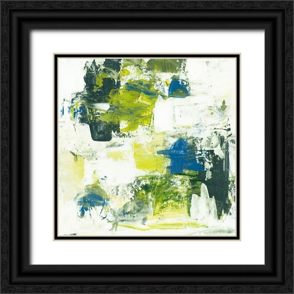 Wang, Melissa 12x12 Black Ornate Wood Framed with Double Matting Museum Art Print Titled - Summer Meadow I