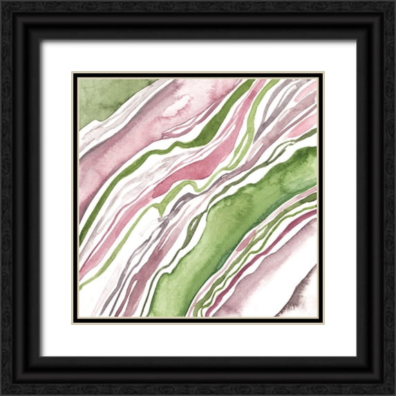 Wang, Melissa 12x12 Black Ornate Wood Framed with Double Matting Museum Art Print Titled - Up Close Agate II