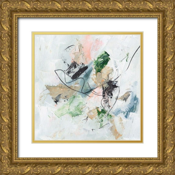 Wang, Melissa 12x12 Gold Ornate Wood Framed with Double Matting Museum Art Print Titled - Approaching Spring III