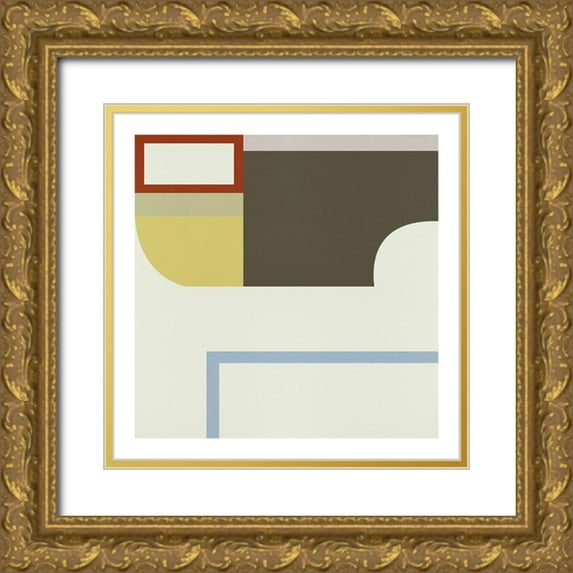 Wang, Melissa 12x12 Gold Ornate Wood Framed with Double Matting Museum Art Print Titled - Pop Codes III