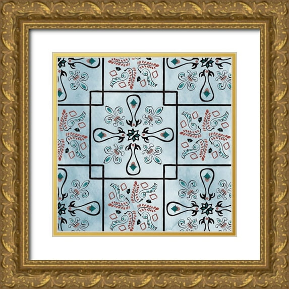 Wang, Melissa 12x12 Gold Ornate Wood Framed with Double Matting Museum Art Print Titled - Repetition III