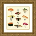 thumbnail image 1 of Wang, Melissa 12x12 Gold Ornate Wood Framed with Double Matting Museum Art Print Titled - Sushi I, 1 of 4