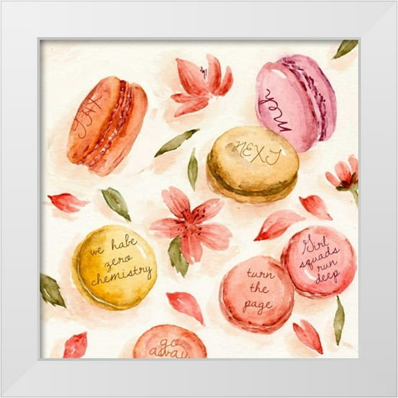 Wang, Melissa 12x12 White Modern Wood Framed Museum Art Print Titled - Bye-Bye Valentine II