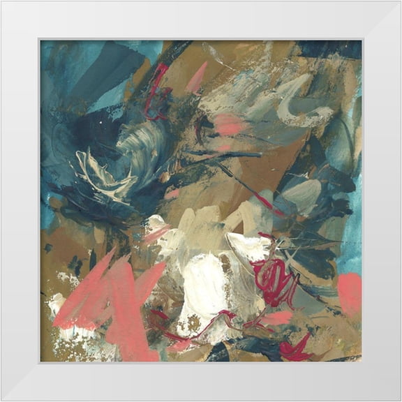 Wang, Melissa 12x12 White Modern Wood Framed Museum Art Print Titled - Diffusion Abstract I