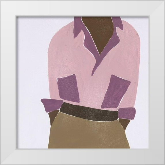 Wang, Melissa 12x12 White Modern Wood Framed Museum Art Print Titled - Herself IV