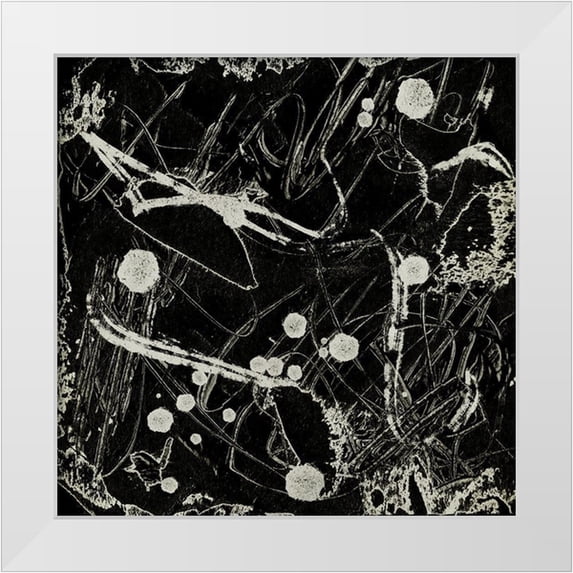 Wang, Melissa 12x12 White Modern Wood Framed Museum Art Print Titled - Ink Line Abstract I