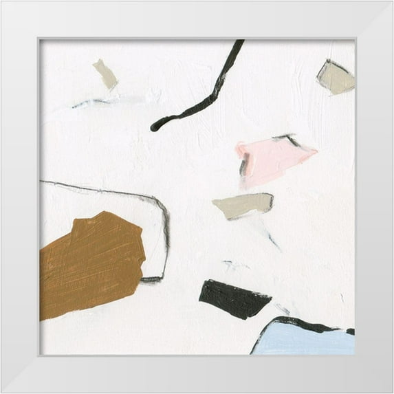 Wang, Melissa 12x12 White Modern Wood Framed Museum Art Print Titled - Milky Valley I