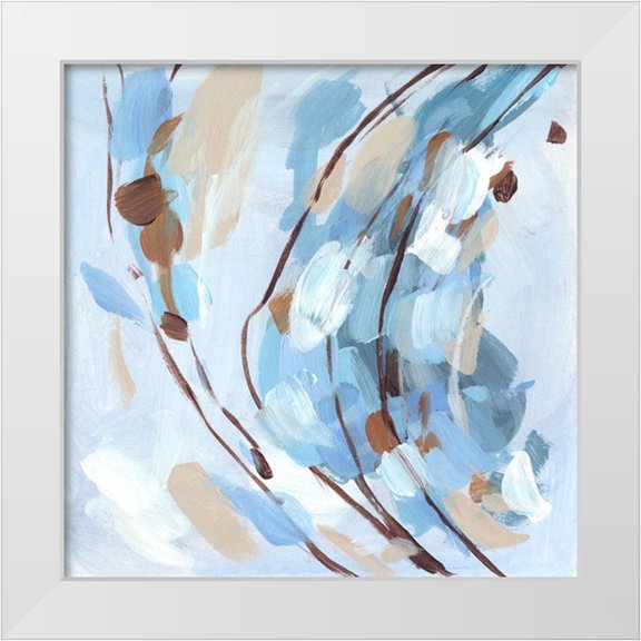 Wang, Melissa 12x12 White Modern Wood Framed Museum Art Print Titled - Restless Wave I