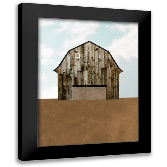 Wang, Melissa 12x14 Black Modern Framed Museum Art Print Titled - A Barns Portrait I
