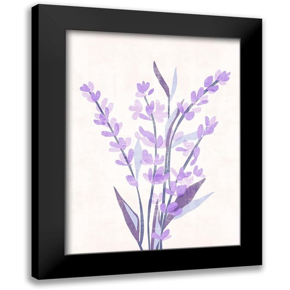 Wang, Melissa 12x14 Black Modern Framed Museum Art Print Titled - Lavender Land II