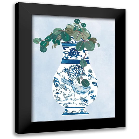 Wang, Melissa 12x14 Black Modern Framed Museum Art Print Titled - Moonlight Vase IV