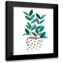 Wang, Melissa 12x14 Black Modern Framed Museum Art Print Titled - Plant in a Pot I