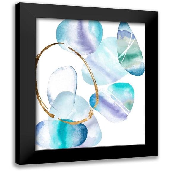 Wang, Melissa 12x14 Black Modern Framed Museum Art Print Titled - Stacking Rocks IV