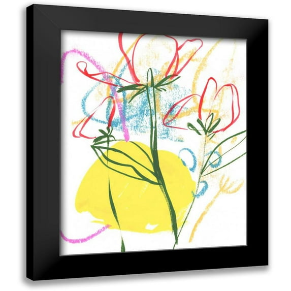 Wang, Melissa 12x14 Black Modern Framed Museum Art Print Titled - Tulip Formation IV